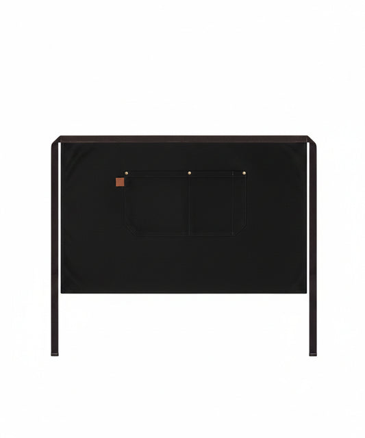 Black Canvas Waist Apron – Durable Fabric, Utility Pockets & Adjustable Ties