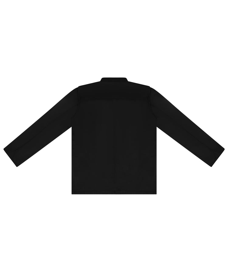 Black Double Breasted Chef Coat – Heavy Fabric with Chest & Sleeve Pocket