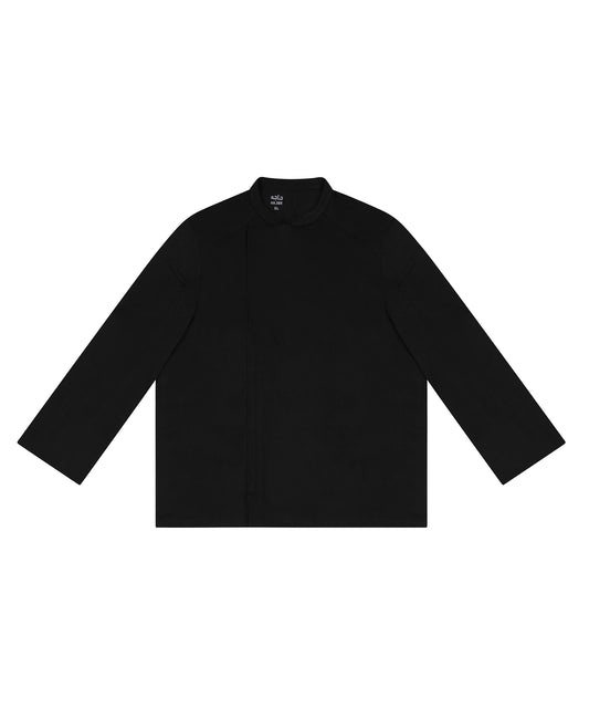 Black Zip Chef Coat – OEKO-TEX Certified, Hidden Zip Closure & Long Sleeves