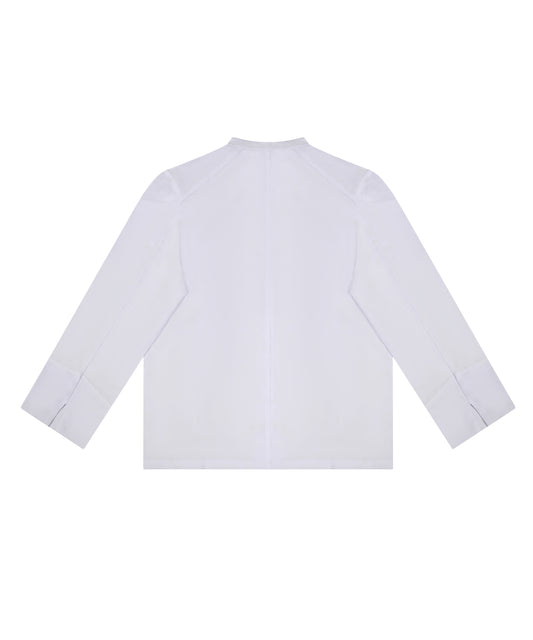White Zip Chef Coat – OEKO-TEX Certified, Hidden Zip Closure & Long Sleeves