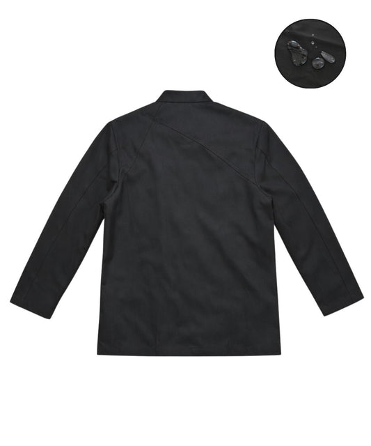 Black Waterproof Zip Chef Coat - Modern Professional Design