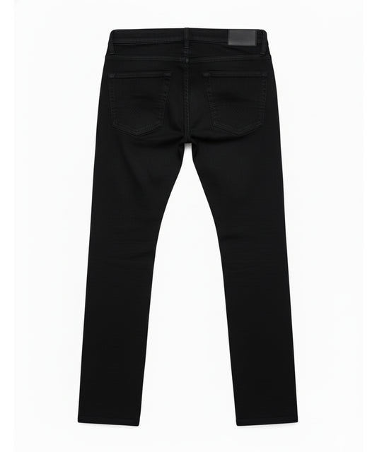 بنطلون جينز أسود من القطن الثقيل والمرن - قصة ضيقة عادية