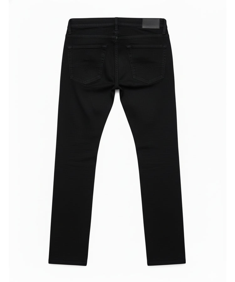 بنطلون جينز أسود من القطن الثقيل والمرن - قصة ضيقة عادية