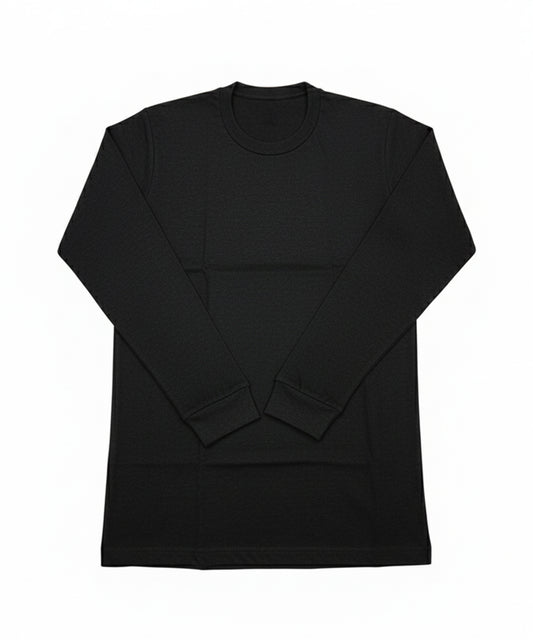 Black Full Sleeves Innerwear T-Shirt – Cotton Blend, Soft & Lightweight