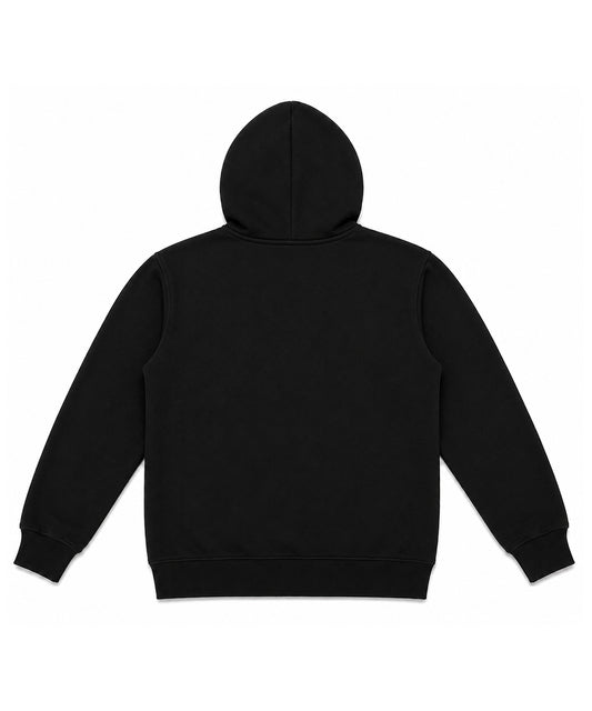 Black Heavyweight Zip Hoodie - 380 GSM Fleece Lined