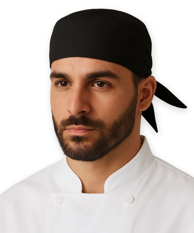 Black Chef Bandana – Breathable, Adjustable & Professional