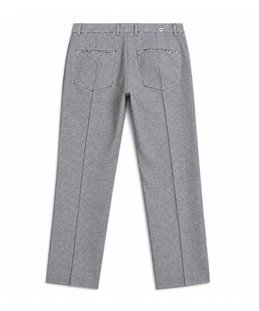 Chef Checkered Trousers with Elastic Waist & Button Closure - Professional Kitchen Pants
