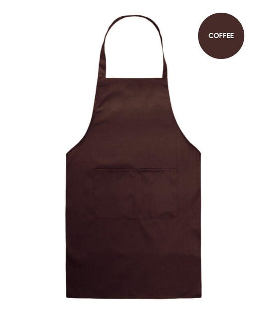 Unisex Polyester Bib Apron with 2 Pockets – Oilproof, Durable, Foldable