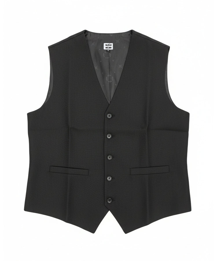 Men’s Formal Black Waistcoat / Vest – Adjustable Back, Fully Lined