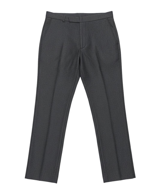 Hajah Dark Grey Formal Trousers – Straight Fit with Back Pocket