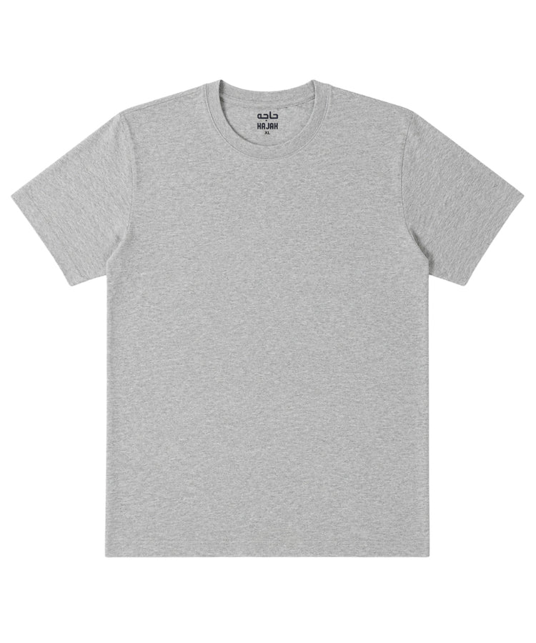 Light Grey Round Neck T-Shirt - Premium 220 GSM Cotton Blend Classic Fit