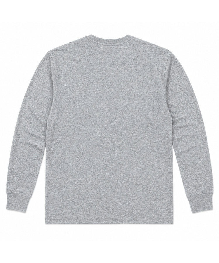 Light Grey Long Sleeves Round Neck T-Shirt - Premium 220 GSM Cotton Blend Classic Fit