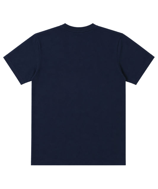 Navy Round Neck T-Shirt - Premium 220 GSM Cotton Blend Classic Fit