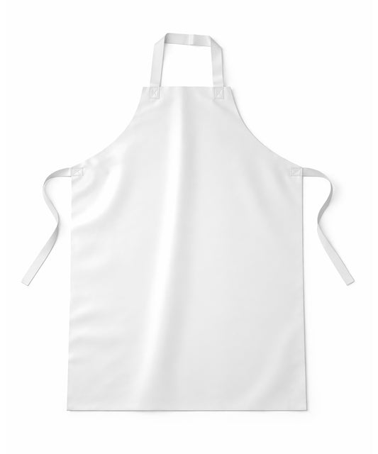 Shiny White Rubber Apron – Thick Waterproof Protection & Heavy-Duty Workwear Design