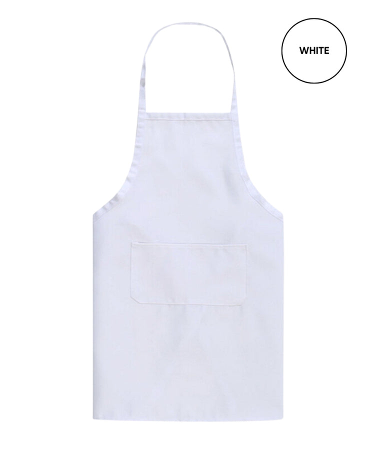 Unisex Polyester Bib Apron with 2 Pockets – Oilproof, Durable, Foldable