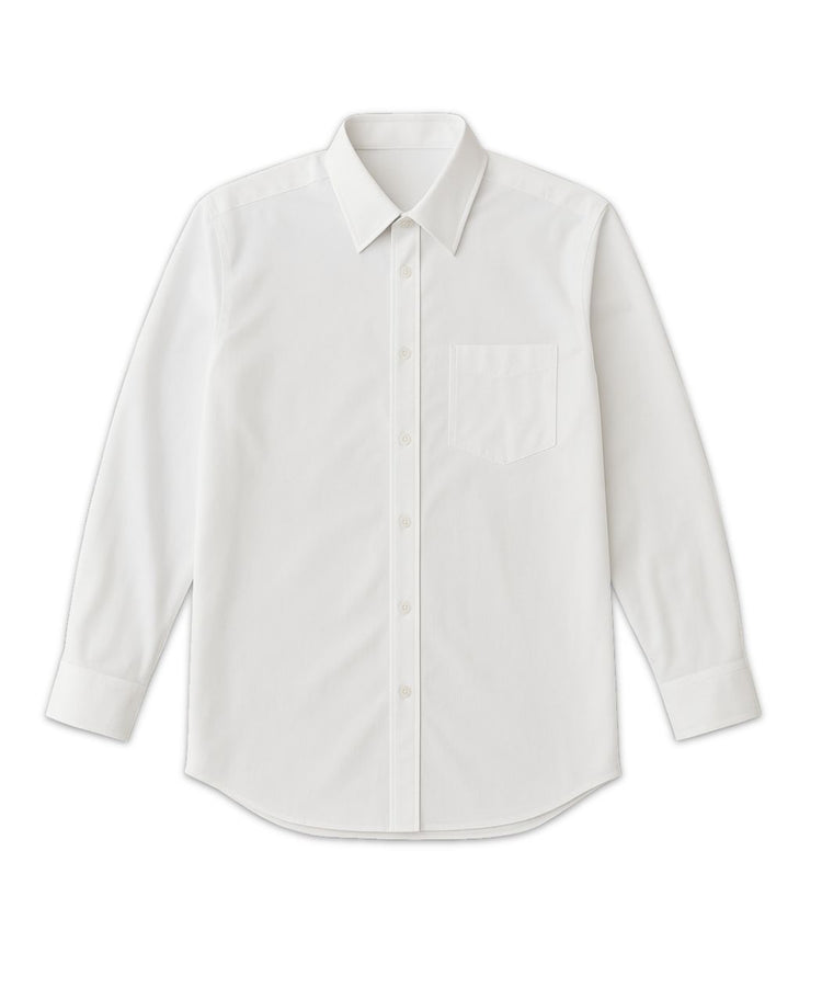 White Uniform Shirt – Long Sleeve, Durable & Professional