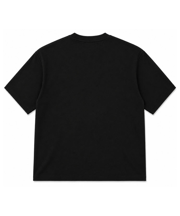 Black Oversized Drop Shoulder Round Neck T-Shirt - Premium 250 GSM