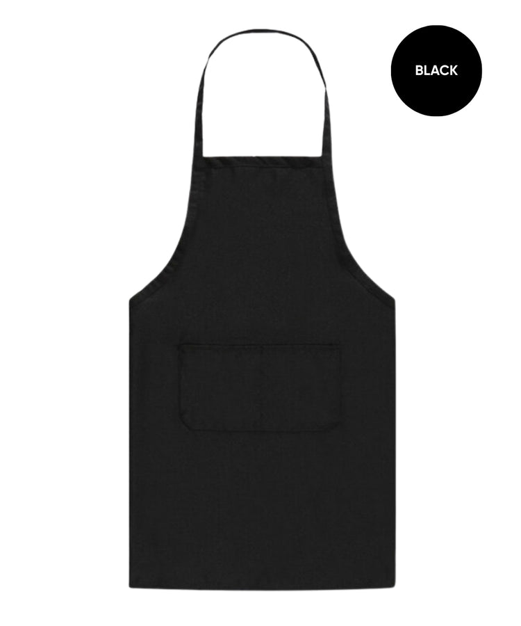 Unisex Polyester Bib Apron with 2 Pockets – Oilproof, Durable, Foldable