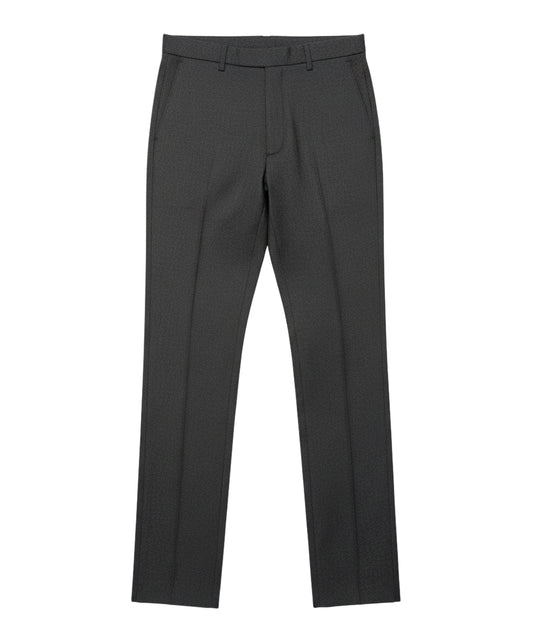 Charcoal Formal Straight Fit Trousers – Regular Fit with Belt Loops & Side Pockets