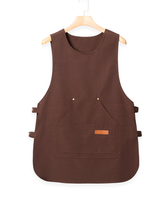 Coffee Bib Apron – Adjustable Sides with Front Utility Pocket