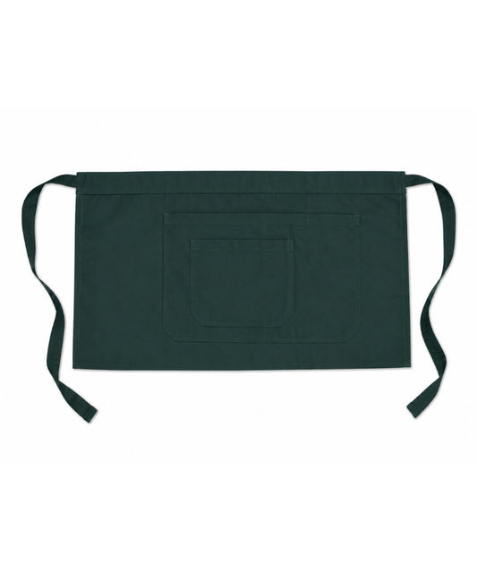Green Half Waist Apron with Multi-Pockets - Durable Poly-Cotton Service Apron
