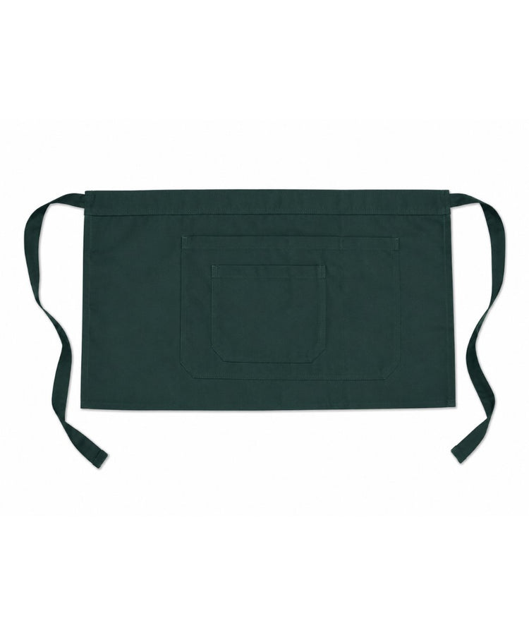 Green Half Waist Apron with Multi-Pockets - Durable Poly-Cotton Service Apron
