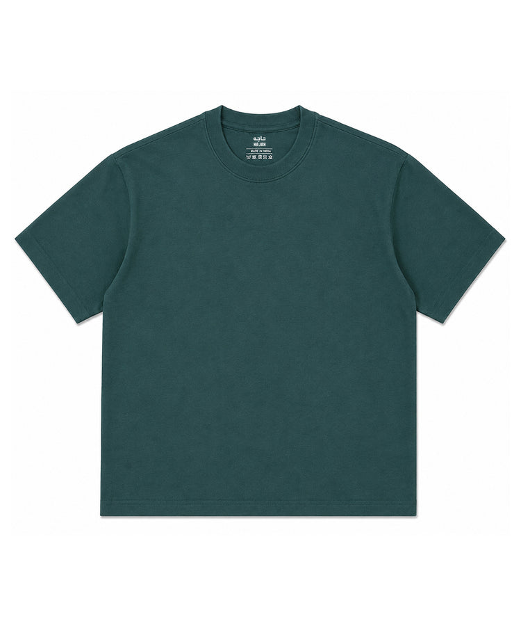 Green Oversized Drop Shoulder Round Neck T-Shirt - Premium 250 GSM