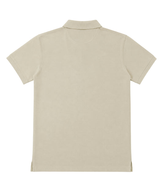 Beige Polo T-Shirt - Premium 240 GSM Cotton Blend Classic Fit