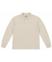 Beige Long Sleeves Polo T-Shirt - Premium 240 GSM Cotton Blend Classic Fit