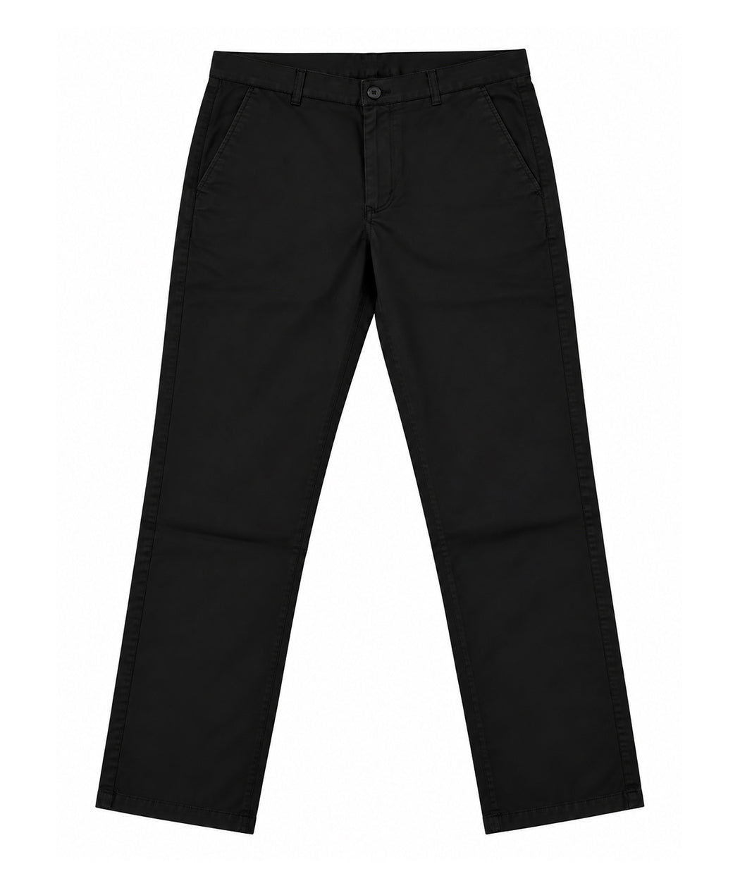 Hajah Premium Black Chino Cotton Trousers – 98% Cotton, Regular Fit Pants