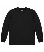 Black Long Sleeves Round Neck T-Shirt - Premium 220 GSM Cotton Blend Classic Fit