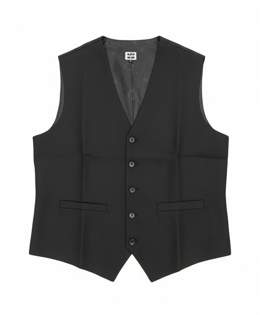 Men’s Formal Black Waistcoat / Vest – Adjustable Back, Fully Lined