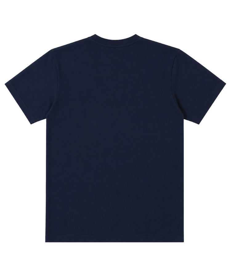 Navy Round Neck T-Shirt - Premium 220 GSM Cotton Blend Classic Fit