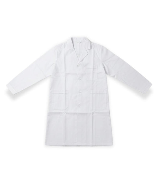 Hajah White Lab Coat - Classic Button Front Medical & Laboratory Coat