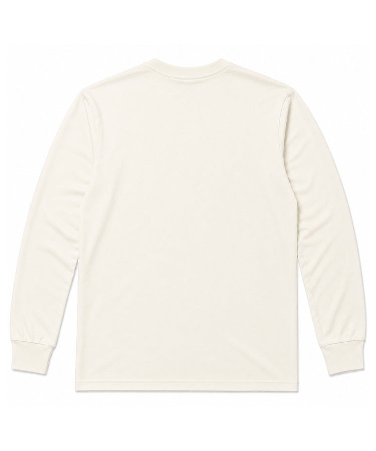 Off White Long Sleeves Round Neck T-Shirt - Premium 220 GSM Cotton Blend Classic Fit