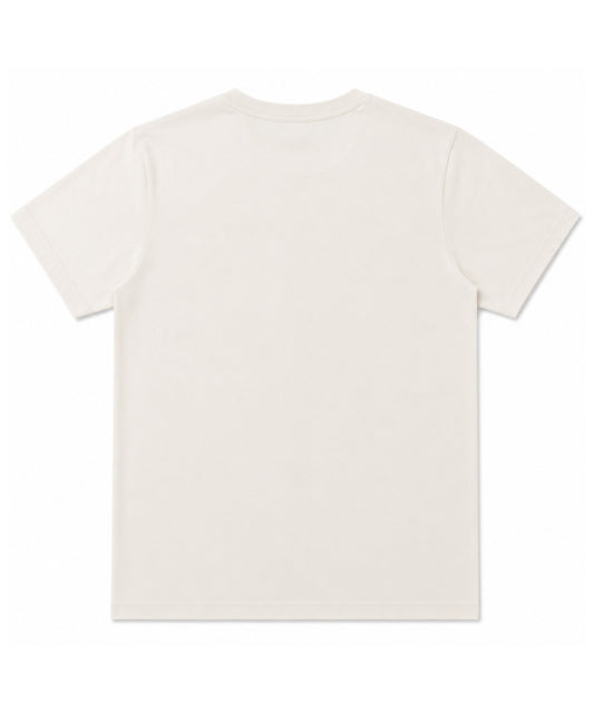 Off White Round Neck T-Shirt - Premium 220 GSM Cotton Blend Classic Fit