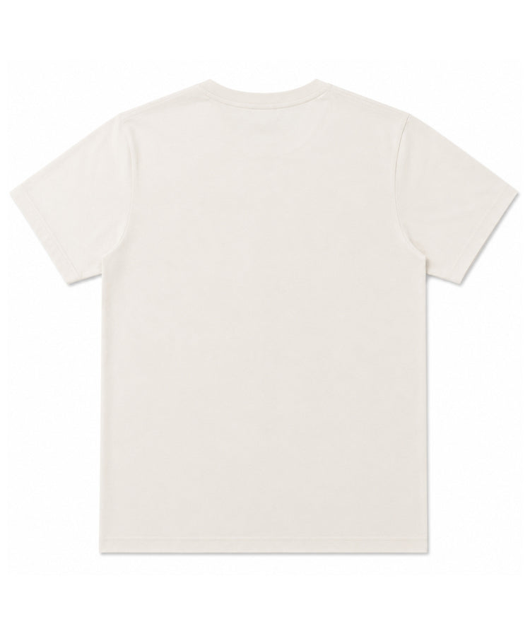Off White Round Neck T-Shirt - Premium 220 GSM Cotton Blend Classic Fit