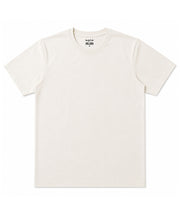 Off White Round Neck T-Shirt - Premium 220 GSM Cotton Blend Classic Fit