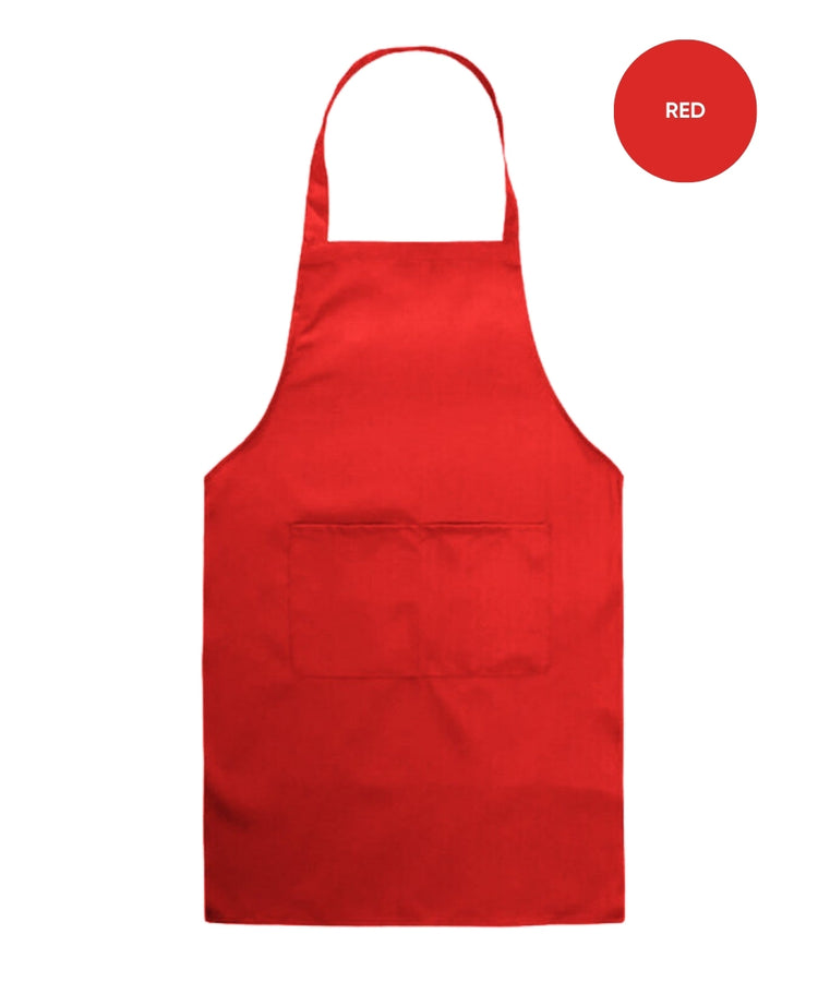 Unisex Polyester Bib Apron with 2 Pockets – Oilproof, Durable, Foldable